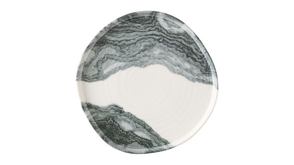 Churchill Tide Black Organic Walled Plates 255mm (6 Pack) TDBKOW261