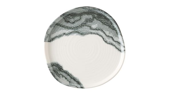 Churchill Tide Black Organic Walled Plates 203mm (6 Pack) TDBKOW211