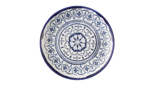Dudson Harvest Moresque Coupe Plates Blue 165mm (12 Pack) MMIKEVP61