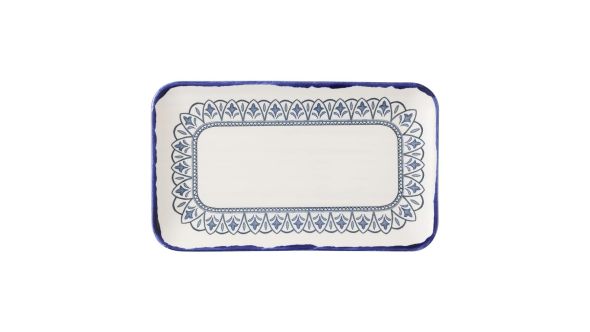 Dudson Harvest Moresque Rectangular Plates Blue 270x160mm (12 Pack) MMIKDOB11