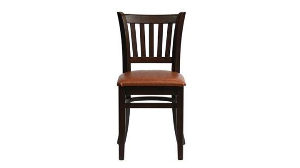 Everyday Manhattan Dining Chairs in Dark Walnut with Bison Tan Seat (2 Pack) HX801