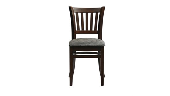 Everyday Manhattan Dining Chairs in Dark Walnut with Shetland Smoke Seat (2 Pack) HX804