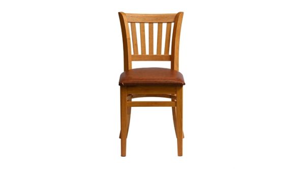 Everyday Manhattan Dining Chairs in Soft Oak with Bison Bordeaux Seat (2 Pack) HX809