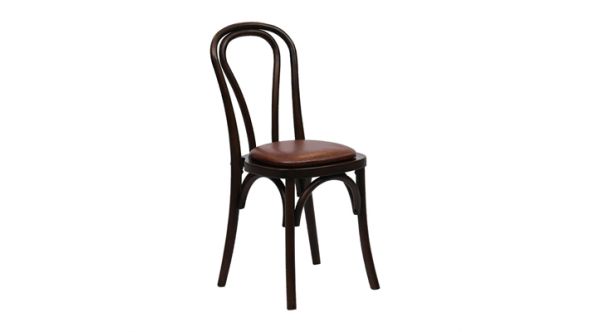 Everyday Hoop Back Dining Chairs in Dark Walnut with Bison Espresso Seat (2 Pack) HX821