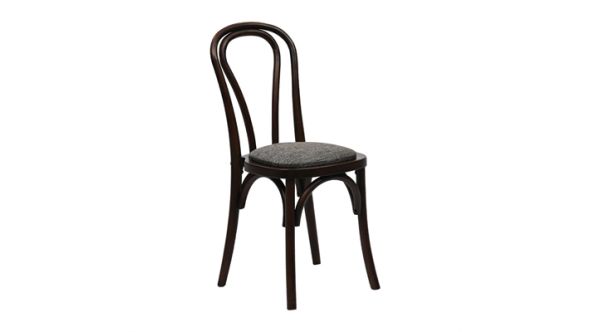 Everyday Hoop Back Dining Chairs in Dark Walnut with Shetland Smoke Seat (2 Pack) HX825