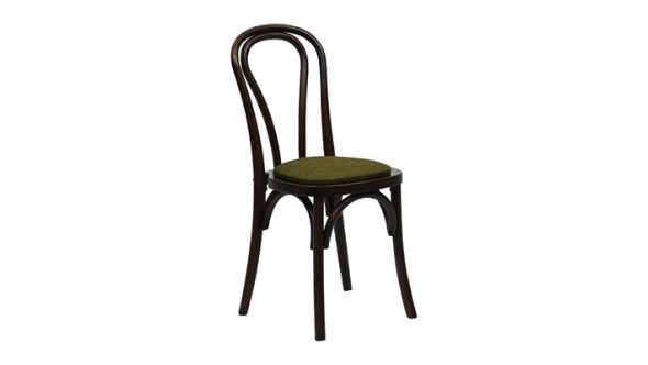Everyday Hoop Back Dining Chairs in Dark Walnut with Shetland Forest Seat (2 Pack) HX826