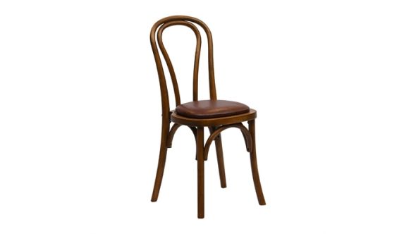 Everyday Hoop Back Dining Chairs in Weathered Oak with Bison Espresso Seat (2 Pack) HX828