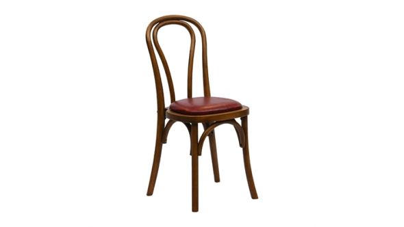 Everyday Hoop Back Dining Chairs in Weathered Oak with Bison Bordeaux Seat (2 Pack) HX830