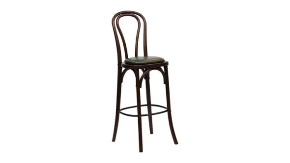 Everyday Hoop Back Bar Chair in Dark Walnut with Bison Cedar Seat HX838
