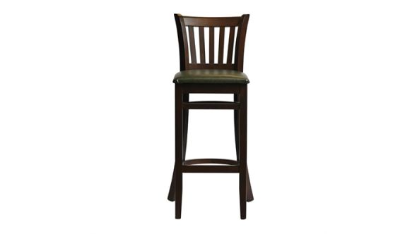Everyday Manhattan Bar Chair in Dark Walnut with Bison Cedar Seat HX852