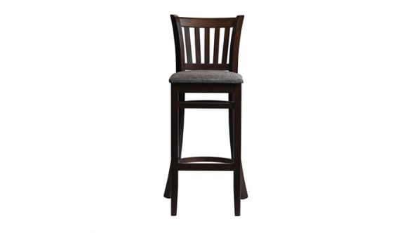 Everyday Manhattan Bar Chair in Dark Walnut with Shetland Smoke Seat HX853