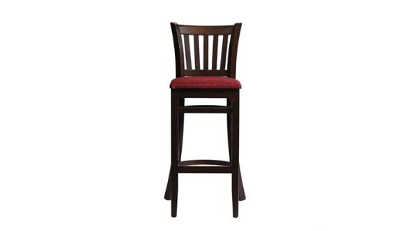 Everyday Manhattan Bar Chair in Dark Walnut with Shetland Scarlett Seat HX855