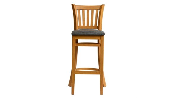 Everyday Manhattan Bar Chair in Soft Oak with Shetland Smoke Seat HX860