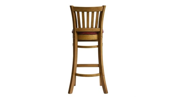 Everyday Manhattan Bar Chair in Weathered Oak with Bison Bordeaux Seat HX865