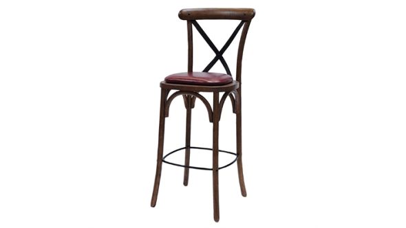 Everyday Bristol Bar Chair in Vintage with Bison Bordeaux Seat HX889