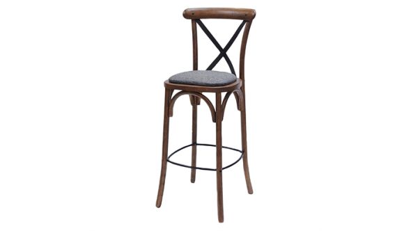 Everyday Bristol Bar Chair in Vintage with Shetland Smoke Seat HX891