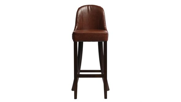 Everyday Kilsby Bar Chair in Dark Walnut with Bison Espresso Seat HX894