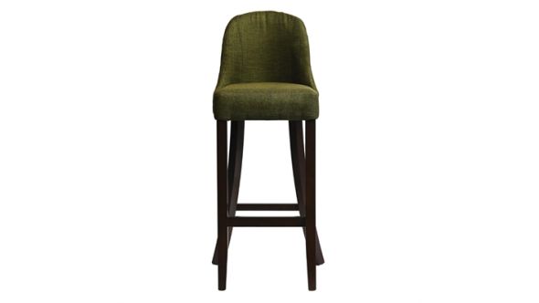 Everyday Kilsby Bar Chair in Dark Walnut with Shetland Forest Seat HX899