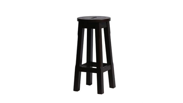 Everyday Wooden Top High Stool in Dark Walnut (2 Pack) HX908