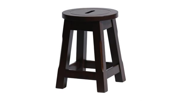 Everyday Wooden Top Low Stool in Dark Walnut (2 Pack) HX911