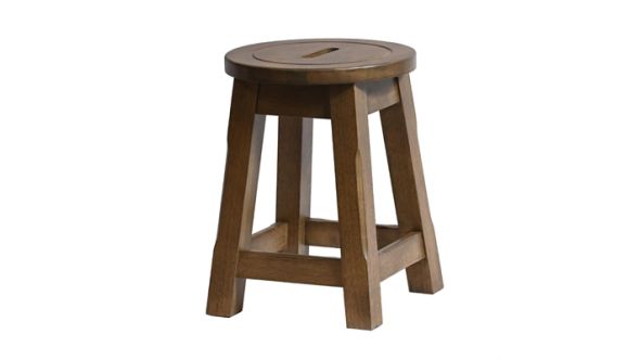 Everyday Wooden Top Low Stool in Weathered Oak (2 Pack) HX912