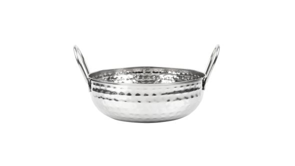 Olympia Table Presentation Hammered Kadai Dish Stainless Steel 170mm KD17H