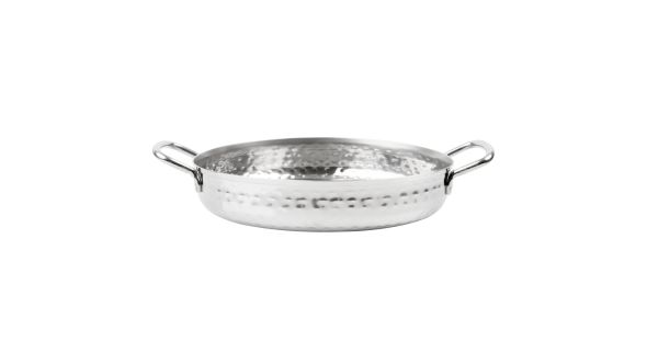 Olympia Table Presentation Handled Dish Stainless Steel Hammered 180mm MPDH18H
