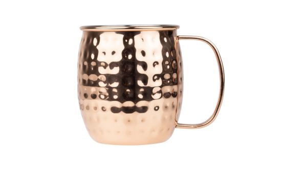 Olympia Barware Hammered Stainless Steel Copper Coated Mug 440ml BMH-16 CC