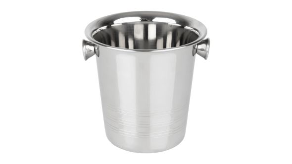 Olympia Ice Bucket with Handles and Etch Detail Stainless Steel 1050ml BS-IV I