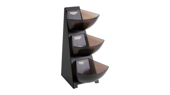 APS Three-Tier Multi Rack Black 190x240x410mm 11413