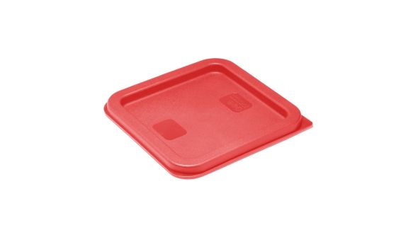 Hygiplas Square Food Storage Container Lid Red Small