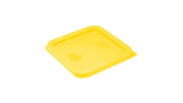 Hygiplas Square Food Storage Container Lid Yellow Small