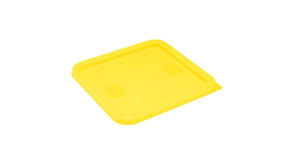 Hygiplas Square Food Storage Container Lid Yellow Medium