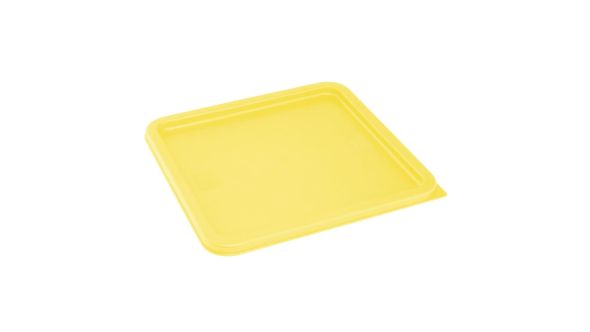 Hygiplas Square Food Storage Container Lid Yellow Large