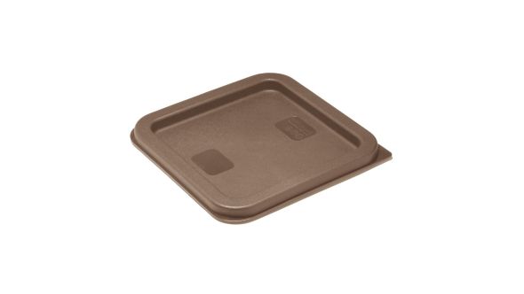 Hygiplas Square Food Storage Container Lid Brown Small