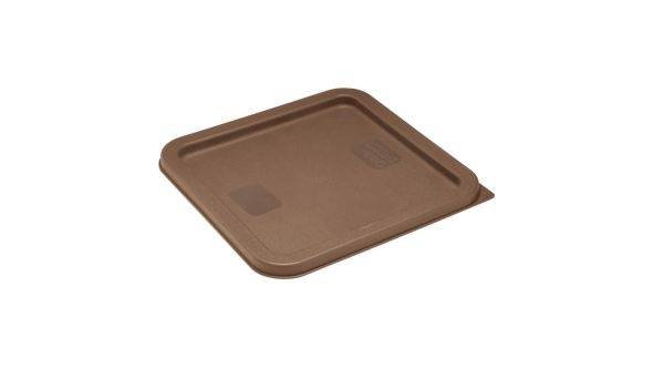 Hygiplas Square Food Storage Container Lid Brown Medium