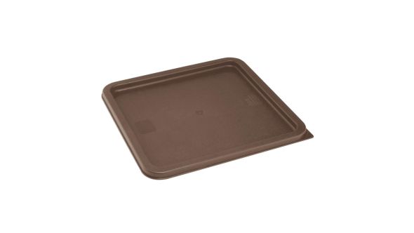 Hygiplas Square Food Storage Container Lid Brown Large