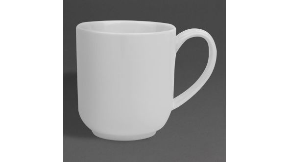 Olympia Whiteware Large Rounded Mugs 410ml (6 Pack) RC1446-5-EI