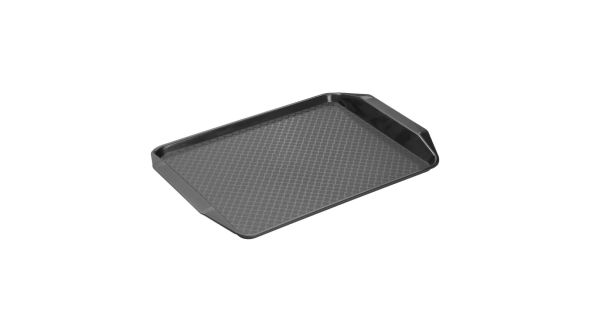 Olympia Kristallon PP Rectangular Handled Tray Black 435x300mm QY-KF01