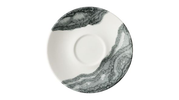 Churchill China Tide Black Cappuccino Saucers 158mm (12 Pack) TDBKCSS 1