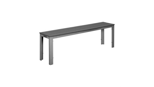 Bolero Bolero Valletta Grey Slatted Benches (2 Pack) HZ024