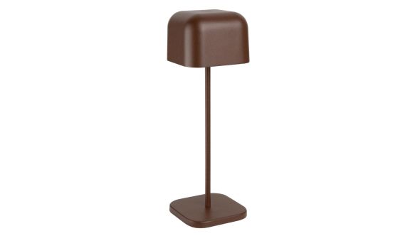 Olympia Lucca Table Lamp Squared Dome Chestnut 300mm C1105-300B-CC CORTEN