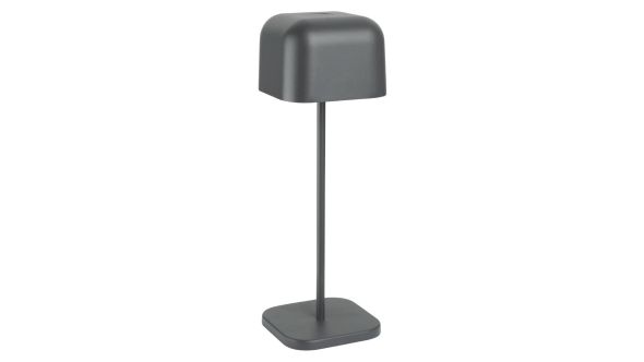Olympia Lucca Table Lamp Squared Dome Grey 300mm C1105-300B-CC GREY