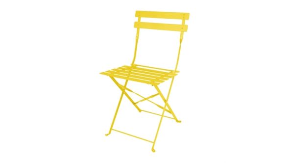 Bolero Bolero Perth Mellow Yellow Pavement Style Steel Folding Chairs (2 Pack) HZ365