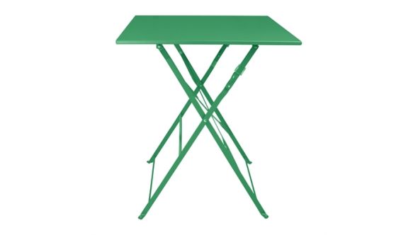 Bolero Bolero Perth Forest Green Pavement Style Steel Table Square 600mm HZ366