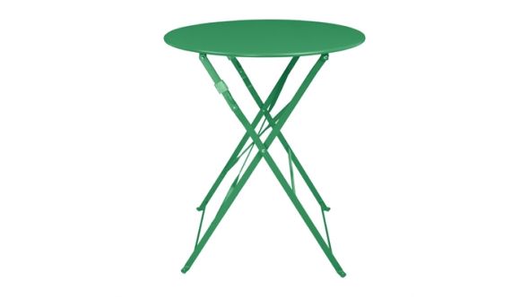 Bolero Bolero Perth Forest Green Pavement Style Steel Table Round 600mm HZ367