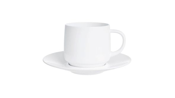 Arcoroc Intensity White Baril Saucers 140mm (24 Pack) Q3635