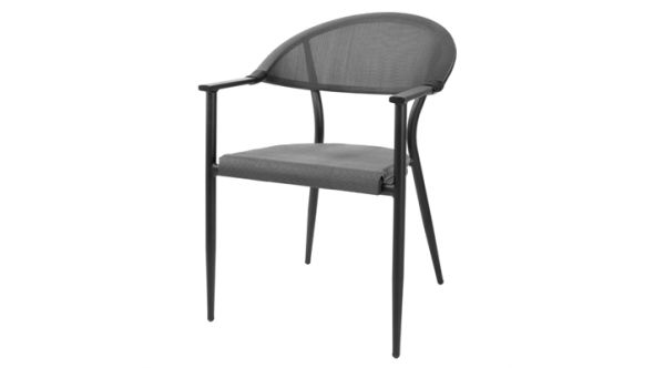 Bolero Bolero Santiago Outdoor Armchairs Black (4 Pack) HZ598