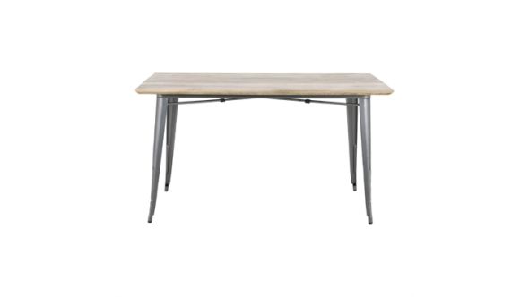 Bolero Bolero Bistro Dining Table Mango Wood Top Gunmetal Frame 1450mm HZ809