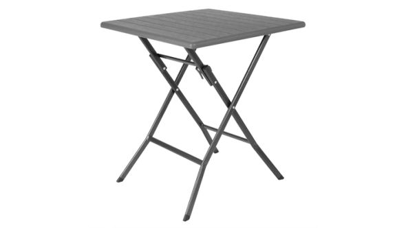 Bolero Bolero Square Folding HDPE Table Wood Effect 620mm HZ890